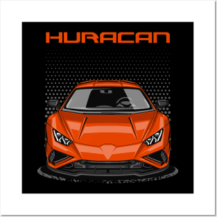 Huracan LP610-4 (Arancio Sole) Posters and Art